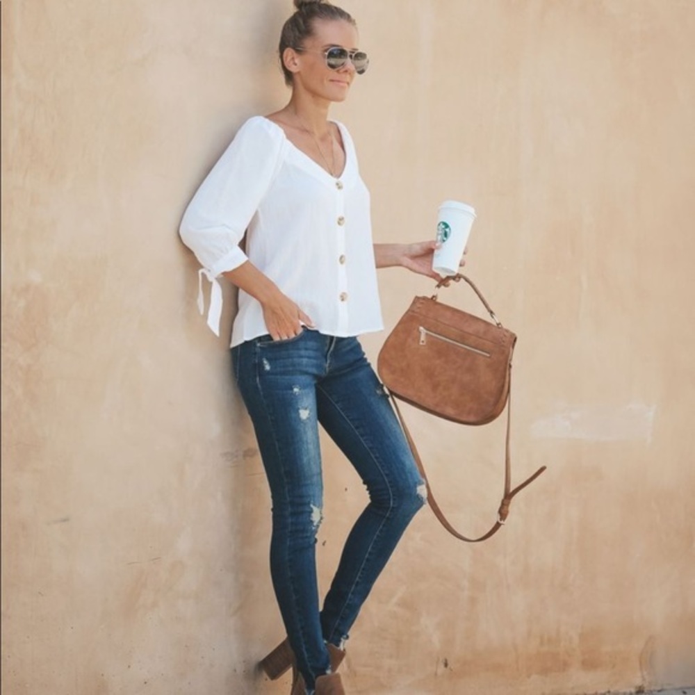 In The Blink Of An Eye Blouse - Stone
